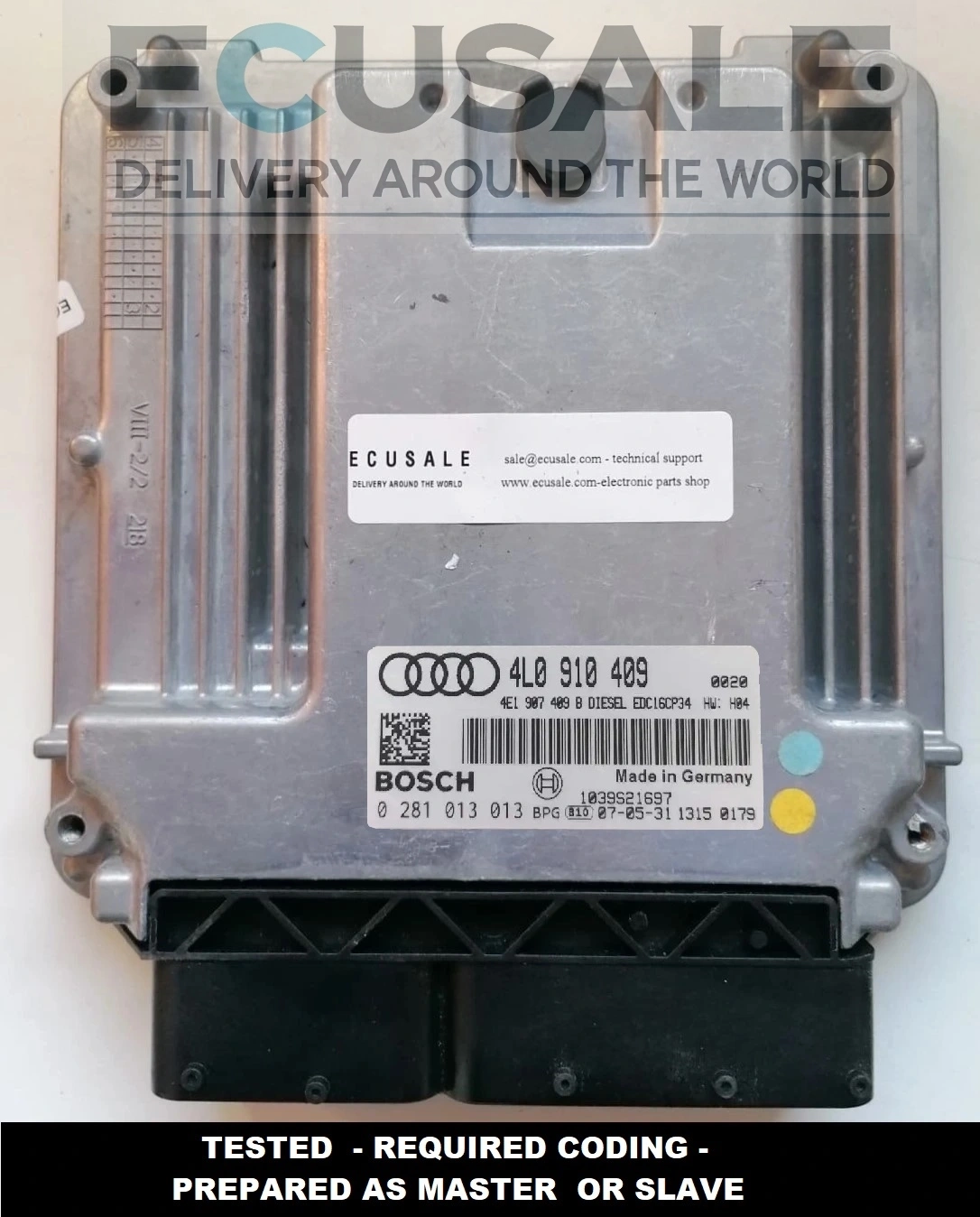 Engine controller 0281013013 for Audi Q7 4.2 TDI – ECU ENGINE CONTROLLER module Bosch EDC16CP34 used in the Master/Slave system.